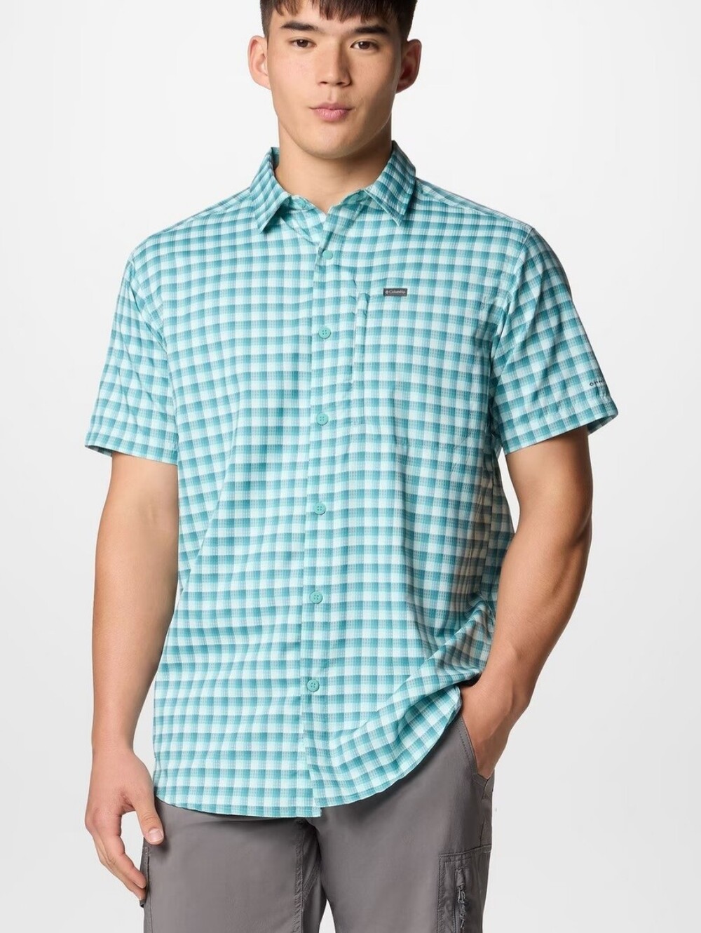 Columbia Men's Silver Ridge Utility Lite Novelty Short Sleeve Shirt Sz L Omni